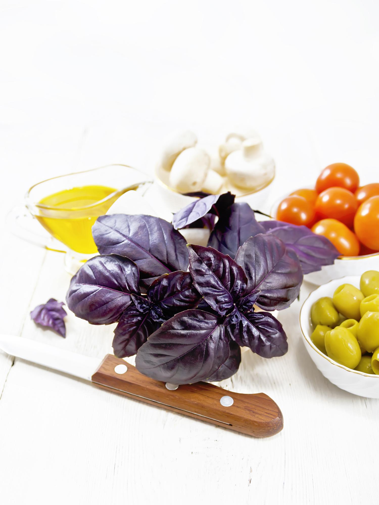 Close-up of fresh ingredients on market table